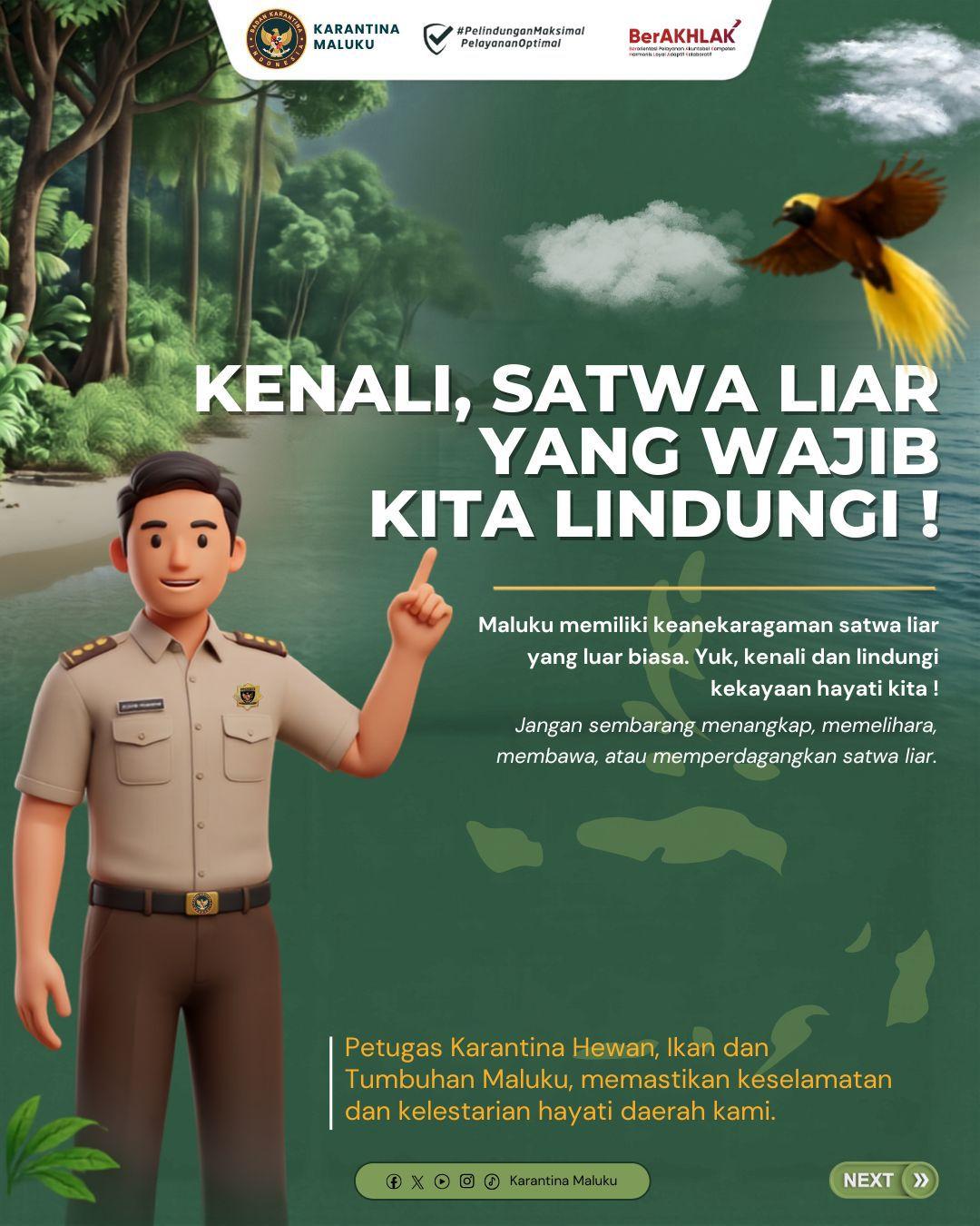 Satwa Liar Bukan Buat Dipelihara, Apalagi Diperdagangkan
