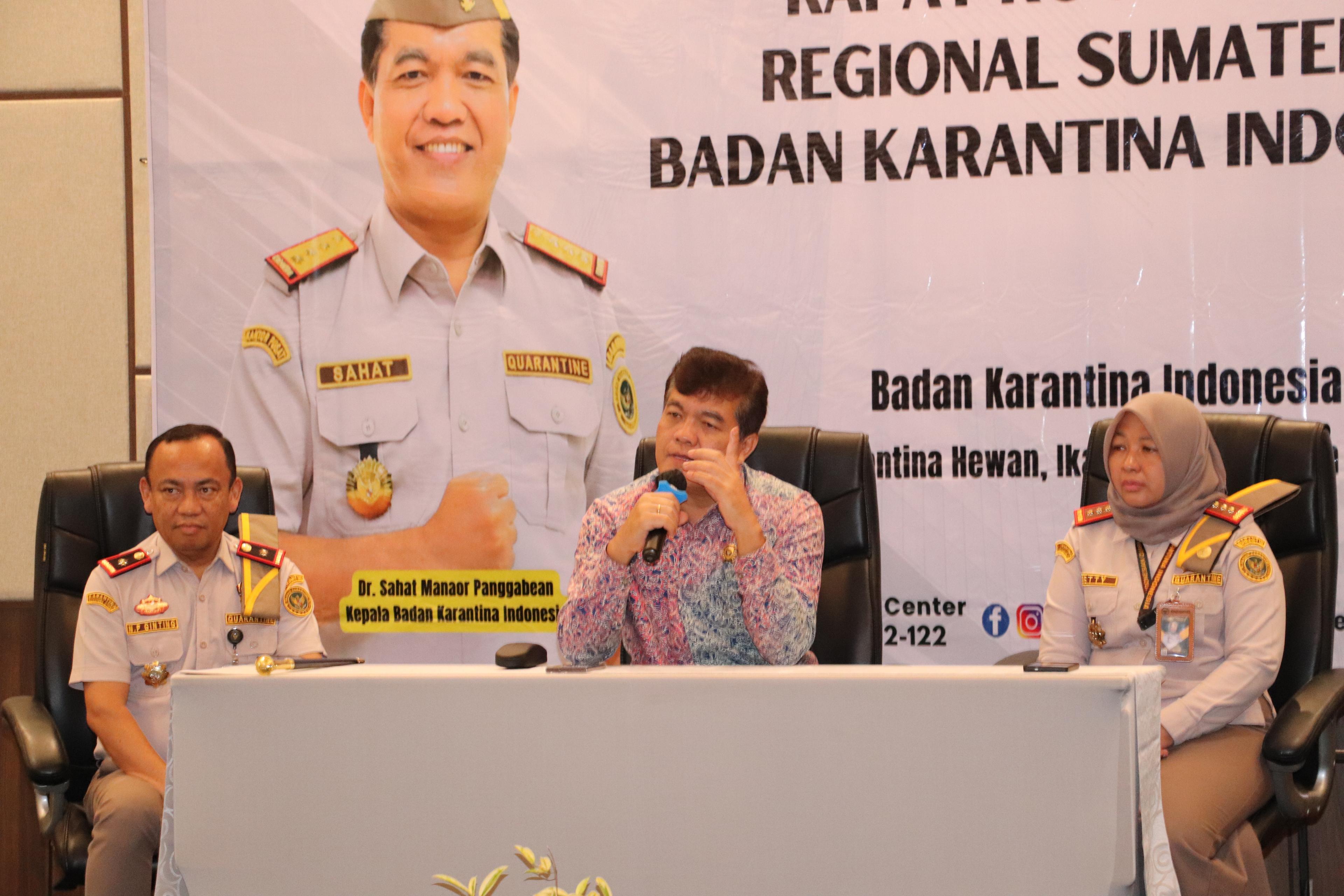 Kepala Barantin Pimpin Rakor Sumatera, Tekankan Peran Karantina Dorong Ekonomi Daerah 