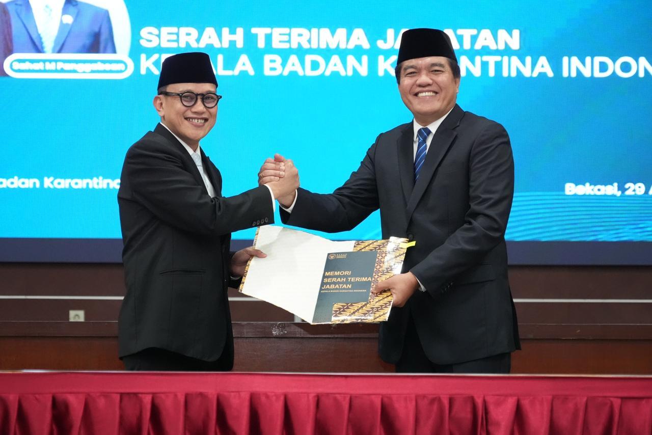 Serah Terima Kepala Barantin, Karding: Dari Penjaga Gerbang menjadi Alat Ekonomi dan Diplomasi