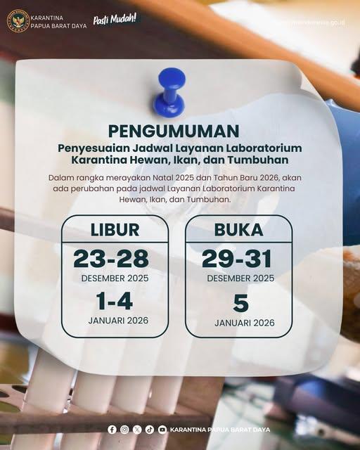 Pengumuman Layanan Laboratorium