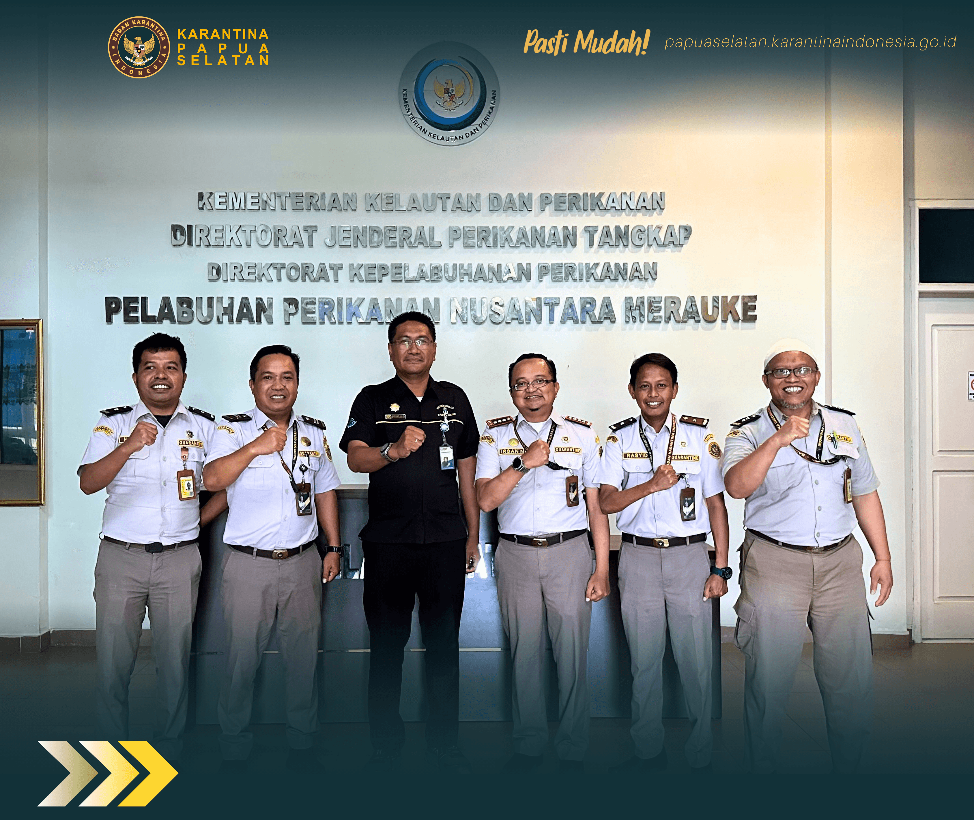 Sinergi Kuat di Ujung Timur, Karantina Papua Selatan dan Pelabuhan Perikanan Nusantara Merauke Perketat Pengawasan Mutu Komoditas Perikanan