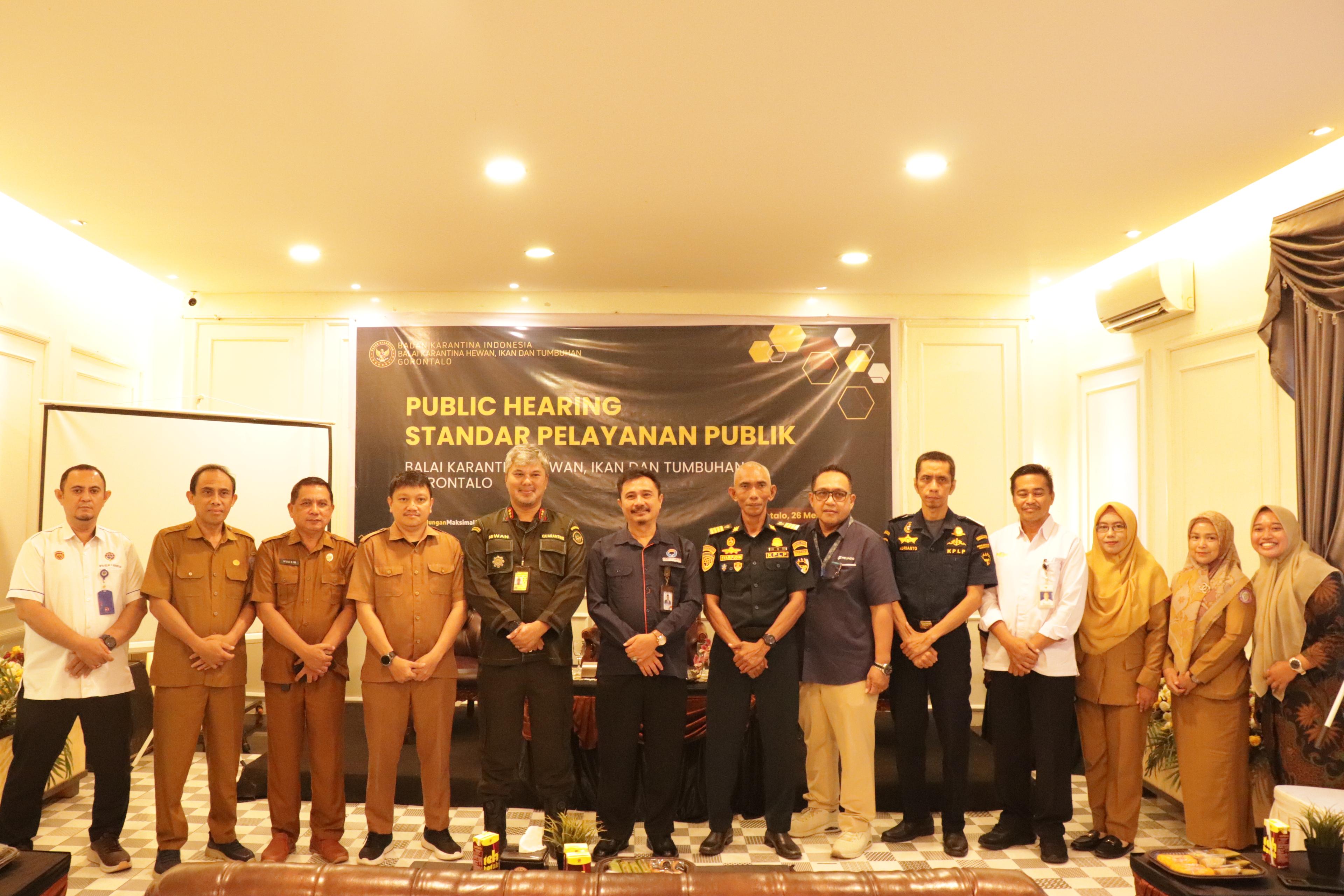 Karantina Gorontalo Perkuat Standar Pelayanan melalui Public Hearing
