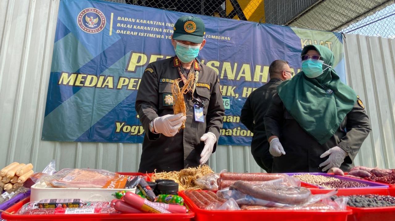 Cegah Penyebaran Penyakit, Ratusan Kilogram Komoditas Ilegal Dimusnahkan