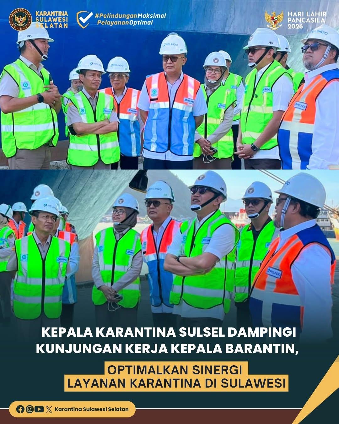 Kepala Karantina Sulsel Dampingi Kunjungan Kerja Kepala Barantin, Optimalkan Sinergi Layanan Karantina di Sulawesi