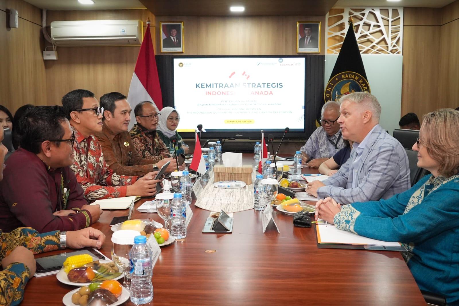 Eratkan Kemitraan Strategis, Badan Karantina Indonesia Sambut Kunjungan Delegasi Kanada guna Akselerasi Pasar Komoditas Hewan, Ikan dan Tumbuhan