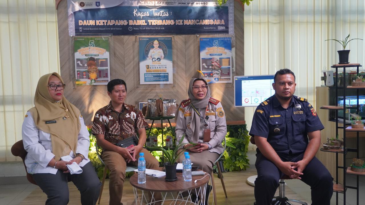 Daun Ketapang Babel Tembus Amerika hingga Jepang, Barantin Perkuat Pendampingan UMKM