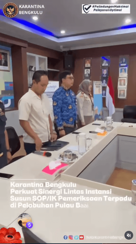 Karantina Bengkulu Perkuat Sinergi Lintas Instansi Susun SOP/IK Pemeriksaan Terpadu di Pelabuhan Pulau Baai
