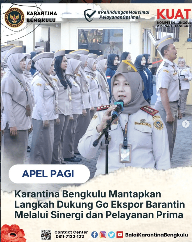 Karantina Bengkulu Mantapkan Langkah Dukung Go Ekspor Barantin Melalui Sinergi dan Pelayanan Prima