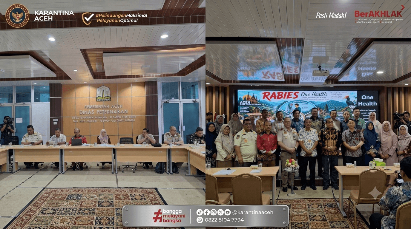 Perkuat Benteng Kesehatan Aceh, Karantina Aceh Dorong Sinergi Lintas Sektor melalui Pendekatan One Health
