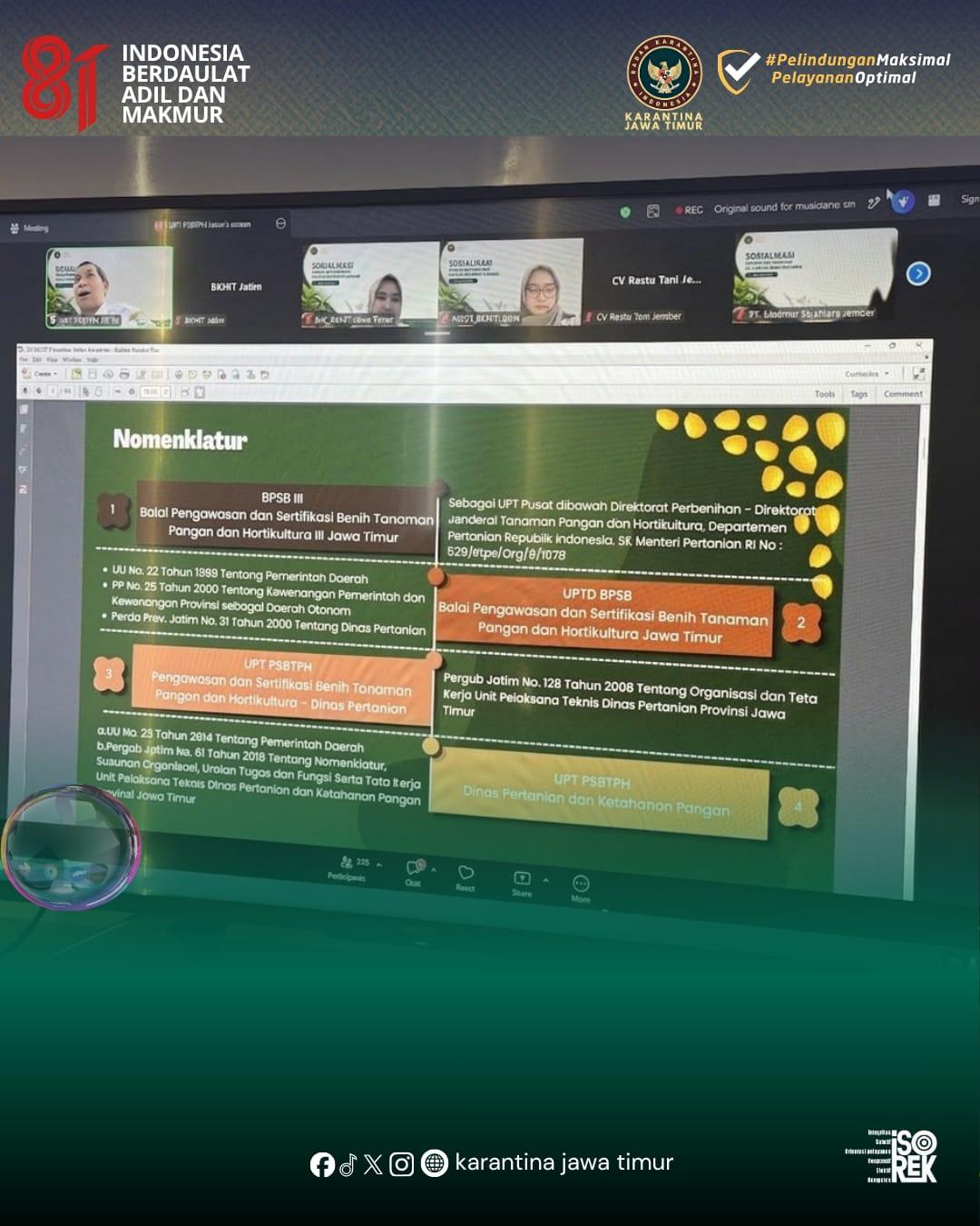 Dukung Swasembada Pangan, Karantina Jawa Timur Edukasi Pelaku Usaha Tata Cara Lalu Lintas Benih