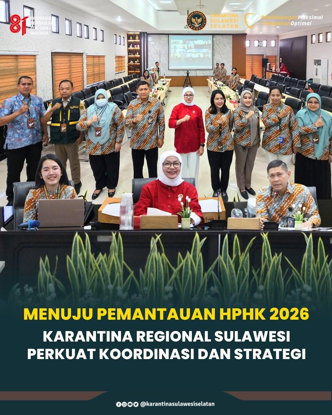 Menuju Pemantauan HPHK 2026, Karantina Regional Sulawesi Perkuat Koordinasi dan Strategi