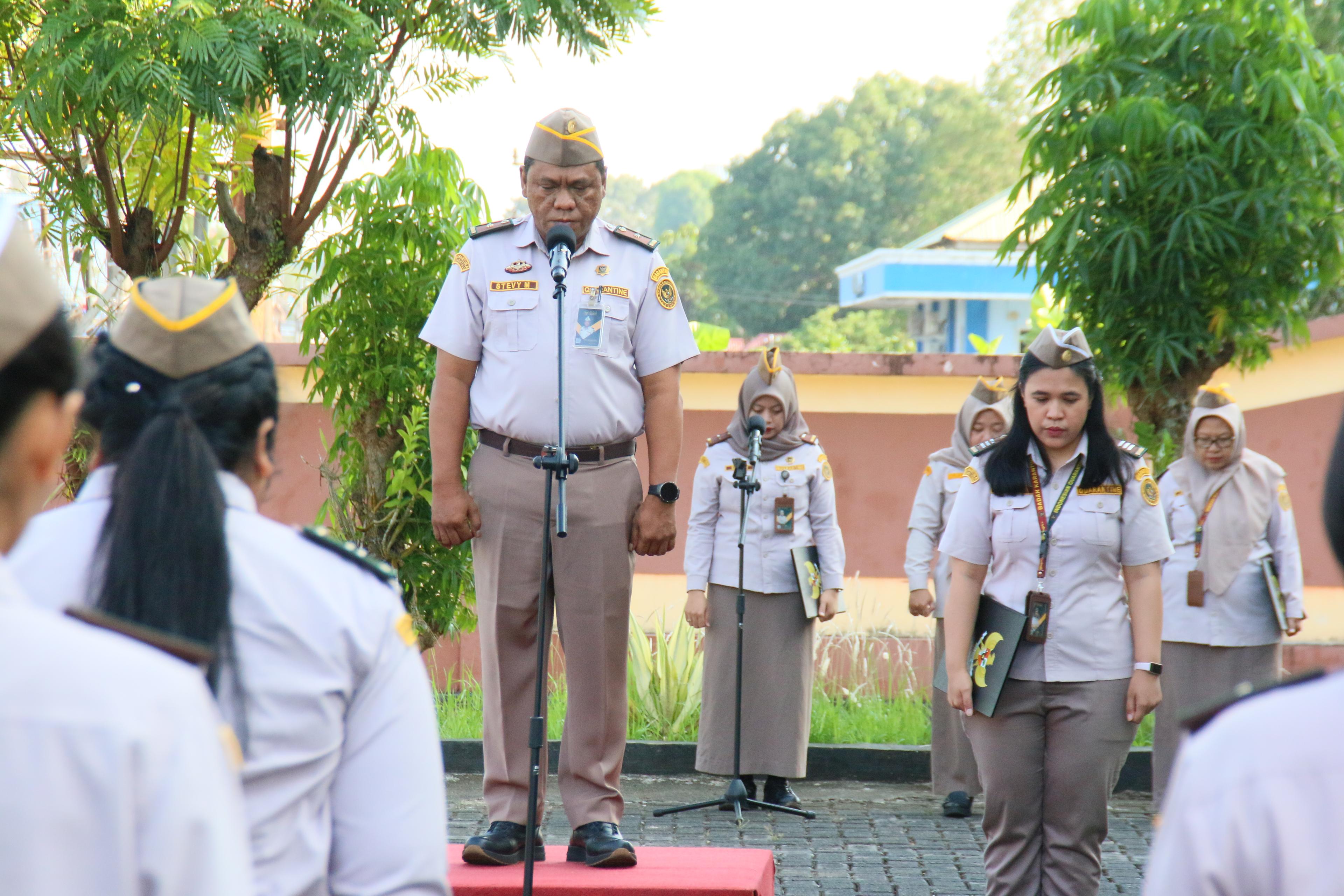 Pimpin apel pagi, Stevy Matahelumual tegaskan Penegakkan hukum karantina harus tegas namun tetap humanis