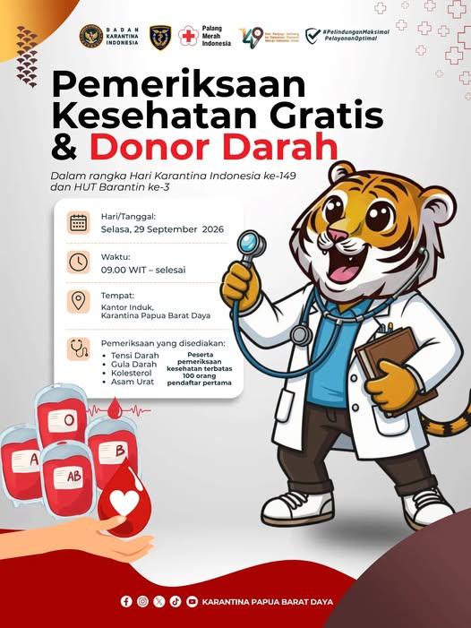 Pemeriksaan Kesehatan Gratis (Tensi Darah, Gula Darah, Kolesterol, & Asam Urat)
