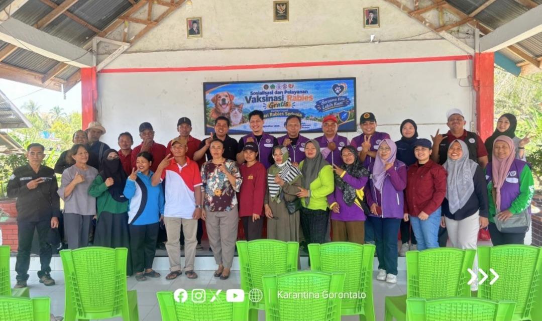 Peringati Hari Karantina ke-149 dan World Rabies Day 2026, PDHI, IDHKI, dan Dinas Pertanian Boalemo Gelar Edukasi serta Vaksinasi Gratis