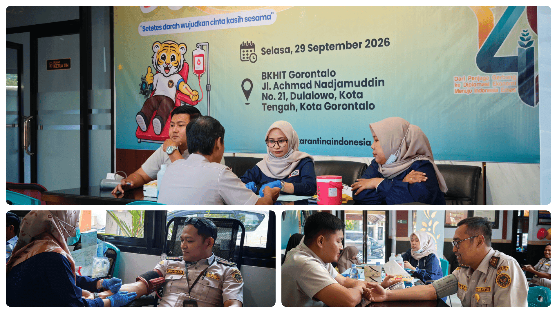 Rangkaian Hari Karantina ke-149, Karantina Gorontalo Gelar Aksi Donor Darah
