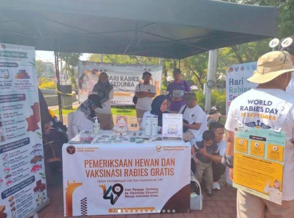 Sambut Hari Rabies Sedunia dan Hari Karantina Ke-149, Karantina Jawa Tengah Bersama Gelar Vaksinasi Rabies