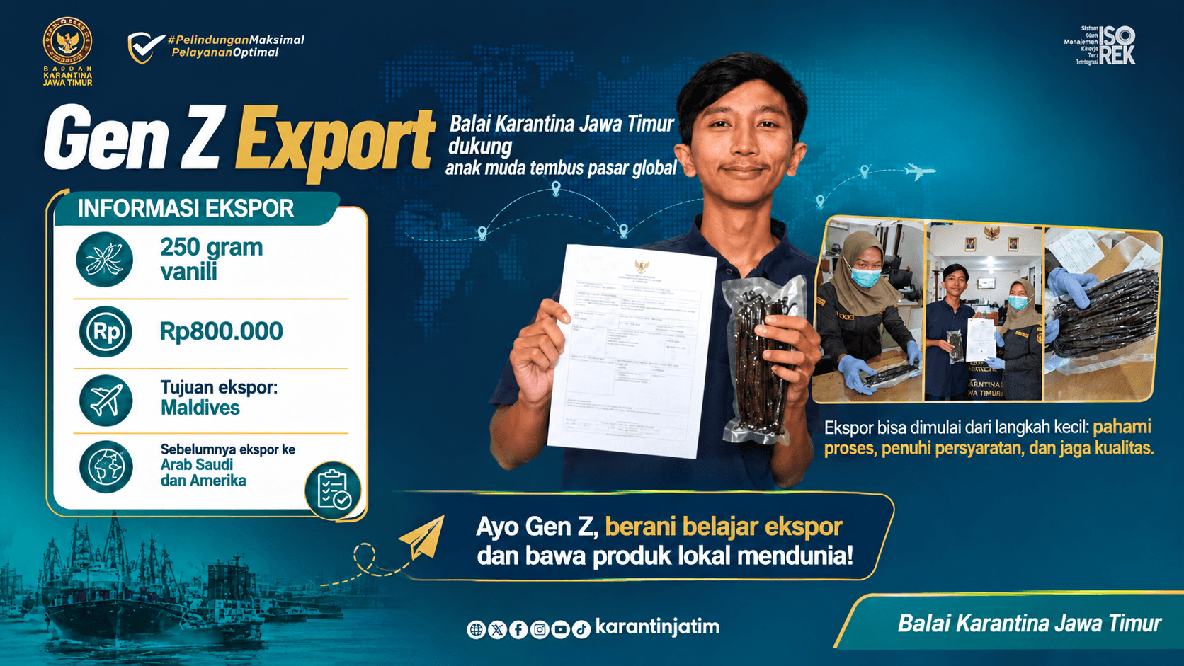 Gen Z Asal Gresik Ekspor Vanili ke Maladewa, Barantin: Tak Harus Mulai dari Jumlah Besar