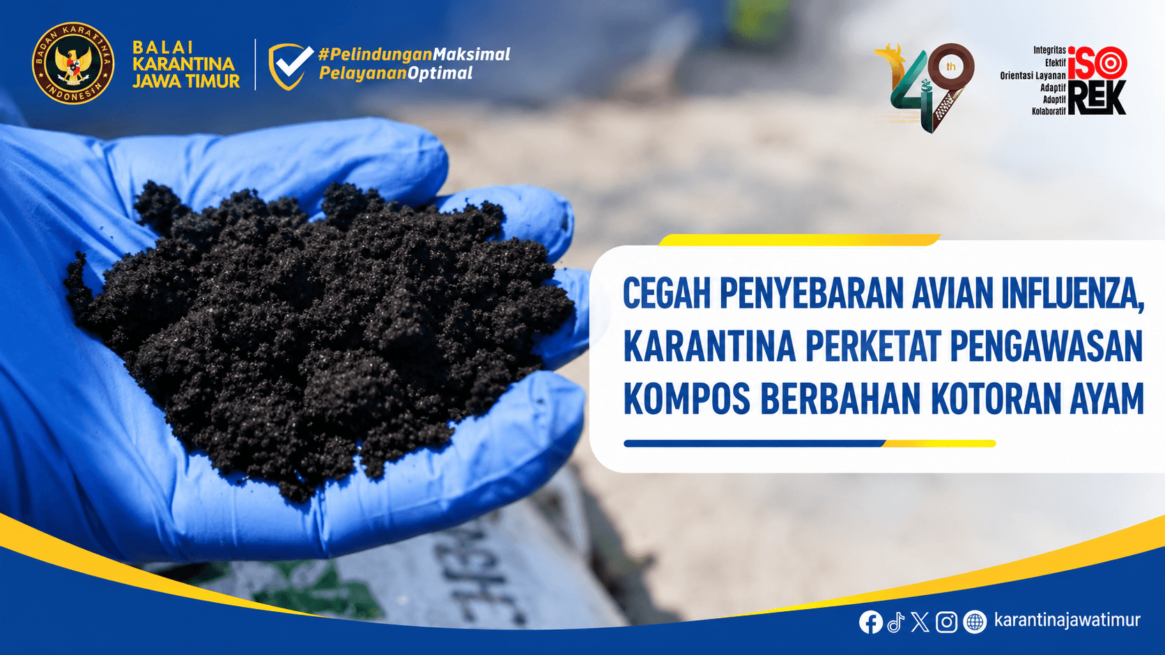 Cegah Penyebaran Avian Influenza, Karantina Perketat Pengawasan Kompos Berbahan Kotoran Ayam