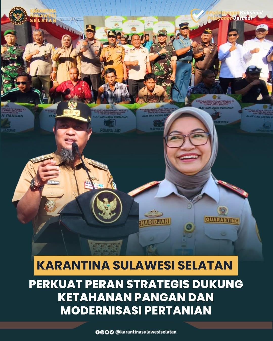 Karantina Sulawesi Selatan Perkuat Peran Strategis Dukung Ketahanan Pangan dan Modernisasi Pertanian
