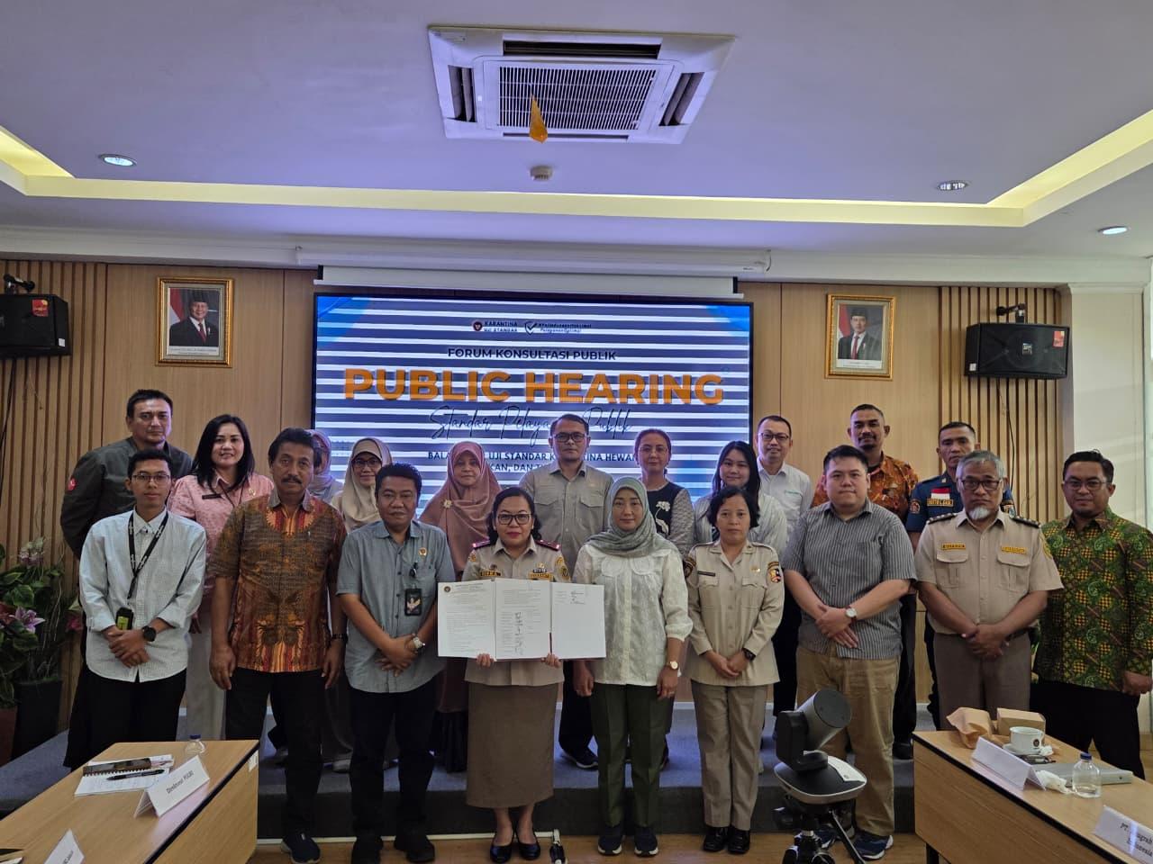 Karantina Uji Standar Selenggarakan Public Hearing Standar Pelayanan Publik