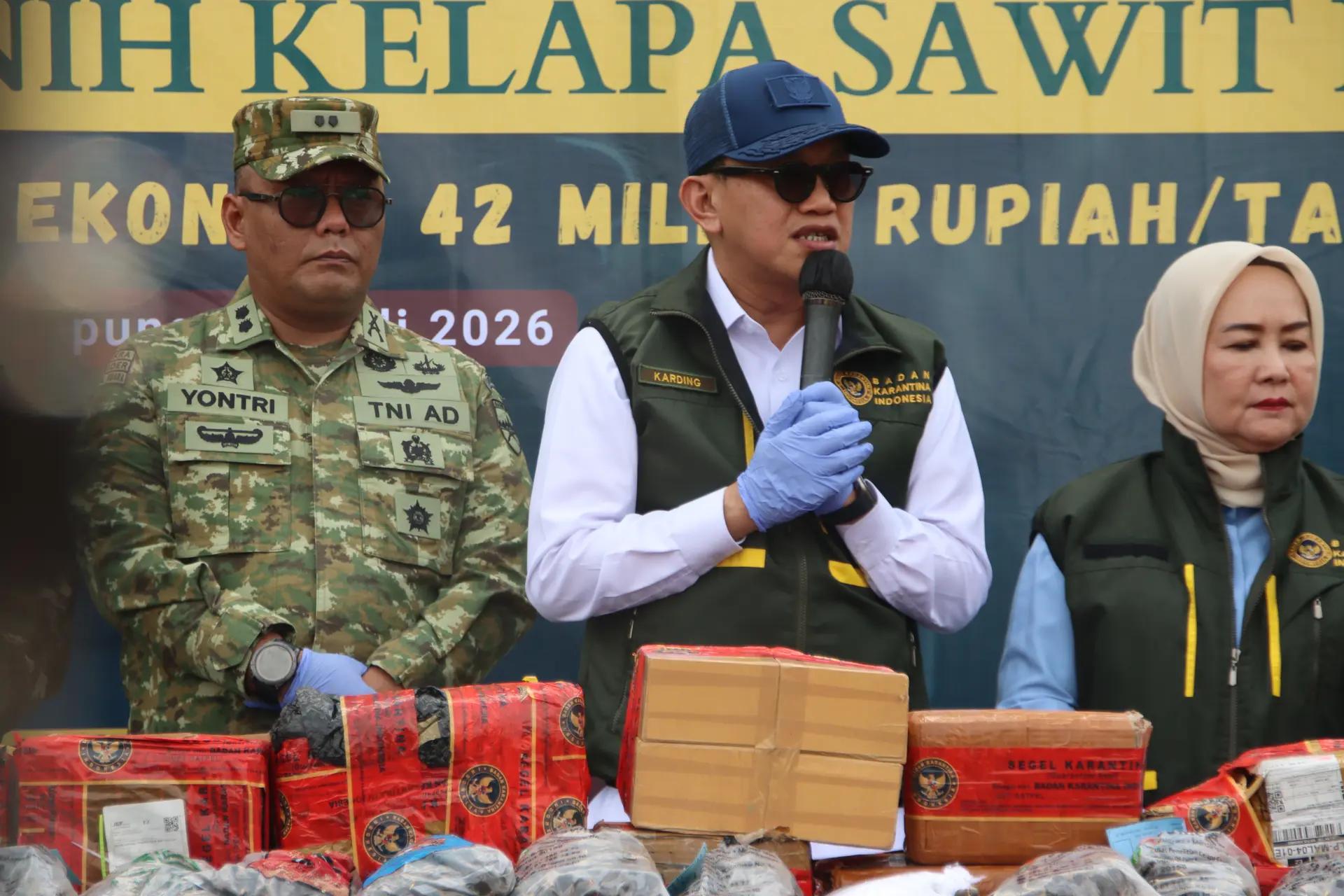 Barantin RI Gagalkan Peredaran 75.992 Bibit Sawit Ilegal