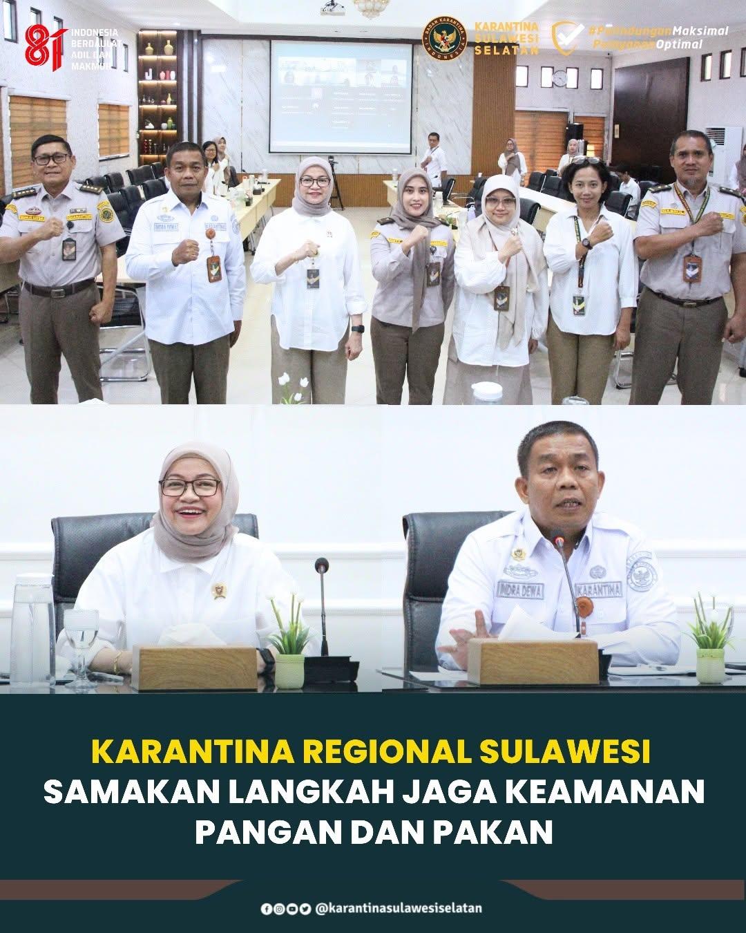 Karantina Regional Sulawesi Samakan Langkah Jaga Keamanan Pangan dan Pakan