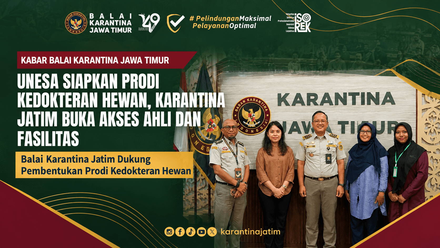 Unesa Siapkan Prodi Kedokteran Hewan, Karantina Jatim Buka Akses Ahli dan Fasilitas