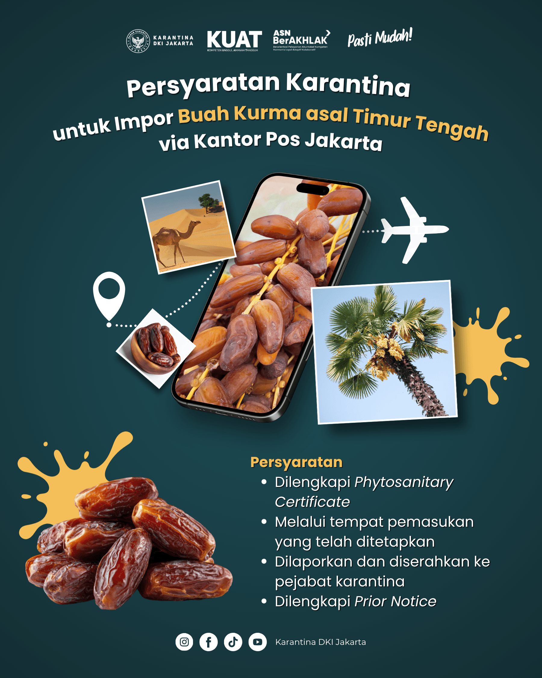 Persyaratan Impor Kurma Timur Tengah via Kantor Pos Jakarta