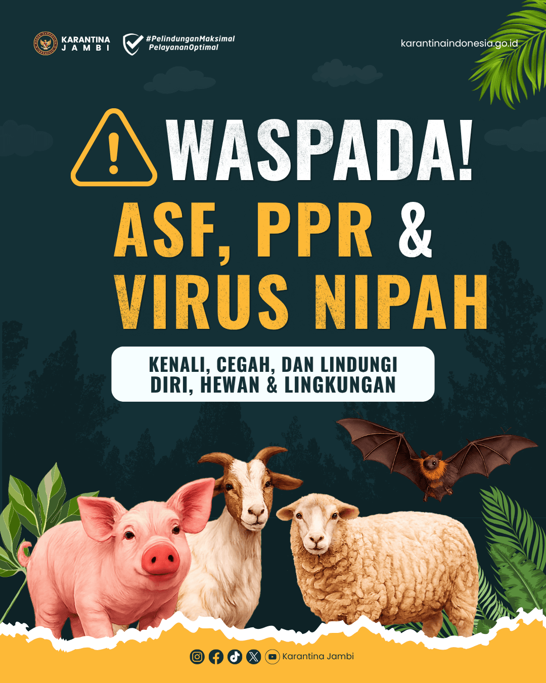 ā ļø Waspada ASF, PPR, dan Virus Nipah!